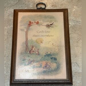 Vintage Hallmark Woodland Animals Wall Decor - Brown and Cream